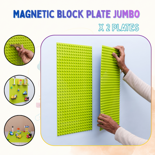 Magnetic baseplate 2pcs jumbo  (duplo compatible ) & standard size ( LEGO compatible)