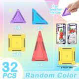 Portable travel magnetic building tiles 32pcs