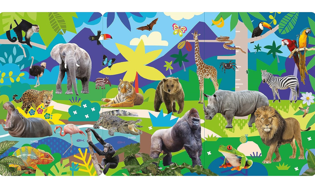 100 Button Look & Find Animal Words & Sounds [Hardcover]