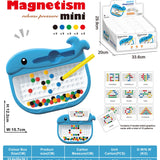 Mini travel friendly Magnetic Dot Board with Beads | Magnetic Pen (5card double sided)