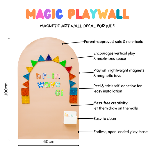 Magnetic  Playwall - Arch Magnetic Wall Decal for Kids( accessories not included)