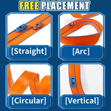 Flexible Race Track for Kids 4.5 meters  with 2 Racecars,  with 2 Suction Cups, Compatible with Hot Wheels for Ages 3+