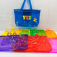 Jelly exam bag with 4 letter initials ( size 16.5*11*4 inches)