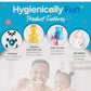 Flipper Fun Animal Penguin Toothbrush Cover , One Touch Open & Close ,Suction Cup Toothbrush Holder for Mirrors, Glass or Tiles ,Dust-proof Adorable Easy to Use