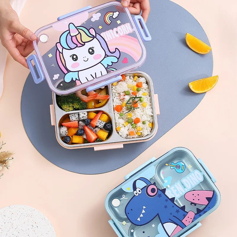 3 grid stainless steel lunch box
