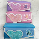 Multipurpose Double Zipper & Double Compartment Pencil Pouch