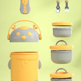 Deer three layer insulated bowl with cutlery and lunch bag