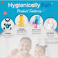 Flipper Fun Animal Penguin Toothbrush Cover , One Touch Open & Close ,Suction Cup Toothbrush Holder for Mirrors, Glass or Tiles ,Dust-proof Adorable Easy to Use