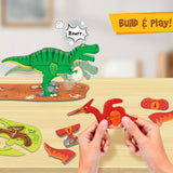 Imagimake DIY Mighty Dinos | Glow in The Dark | 3D Dinosaur Puzzle for Kids | Birthday Gift for Kids Ages 5,6,7,8,9,10
