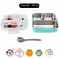 Disney print Insulated Lunch Box with 3 Compartments, Stainless Steel Interior & Embossed Printed Lid | Leak-Proof Design | 600 ML
