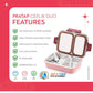 Leak Proof Airtight Unbreakable Lid BPA Free Ceelik Duo Stainless Steel Insulated Lunch Tiffin Box Set with Steel Spoon 2 Compartment Lunch Box for School Kids, Office Women Men