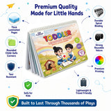 Velcro Book Preschool Busy Book Toddler, Kids/Children 16 Activities, | Quiet Book | Preschool Learning Montessori Toys, 16 in 1 Busy Book for Toddlers for Kids of Age up to 2Years (Level 1& 2)