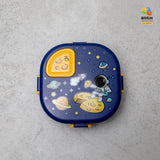 Space 3 grid stainless steel lunch box