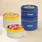2 layer insulated lunch box with lunch bag & cutlery