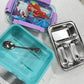 Dino/Unicorn/space /mermaid  Transparent 3-Compartment 750ml Transfer Proof Lunch Box