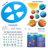 Solar System Mobile | Educational Space DIY Kit | Kids Age 5+
Build & hang a solar system mobile—Sun & 8 planets; 30+ glow-in-the-dark stickers & colouring band; learn 80+ space facts