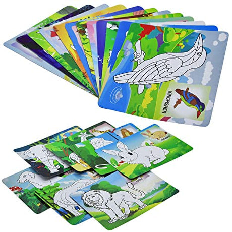 2 in 1 Color and Wipe Off, Learning Painting Kit for Kids