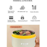 2 layer insulated lunch box with lunch bag & cutlery