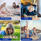 Wooden Magnetic Chess Game Set,Interactive Tabletop Chess Board Game with Magnet Stones,Develop Intelligence,Strategy Game,Family Party Games for Kids and Adults