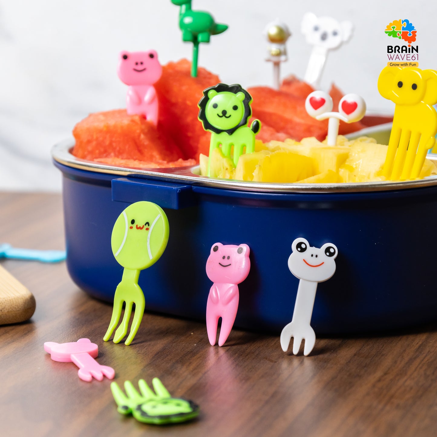 Cute Animals Food Picks Mini Cartoon Toothpick Fruit Forks for Bento Box Lunch Box Decorative