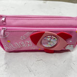 Space theme pencil pouch 2 zipper