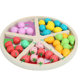 Wooden Classification of Fruits Game | Activity Toy| Montessori Game| Early Educational Toys |Toys| Games|Number Matching Toy | Arithmetic Game| Multicolour [ 3+]
