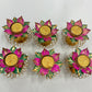 Metal lotus tealight candle holder 6pcs box ( 6 candles free)pp-122