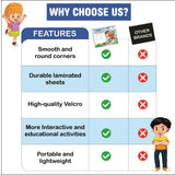 Velcro Book Preschool Busy Book Toddler, Kids/Children 16 Activities, | Quiet Book | Preschool Learning Montessori Toys, 16 in 1 Busy Book for Toddlers for Kids of Age up to 4 Years (Level 1)