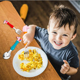 Unicorn Family Baby Spoon and Fork Cutlery for Babies and Kids - Stainless Steel (304) Tableware Set with Comfortable Handle for Boys and Girls