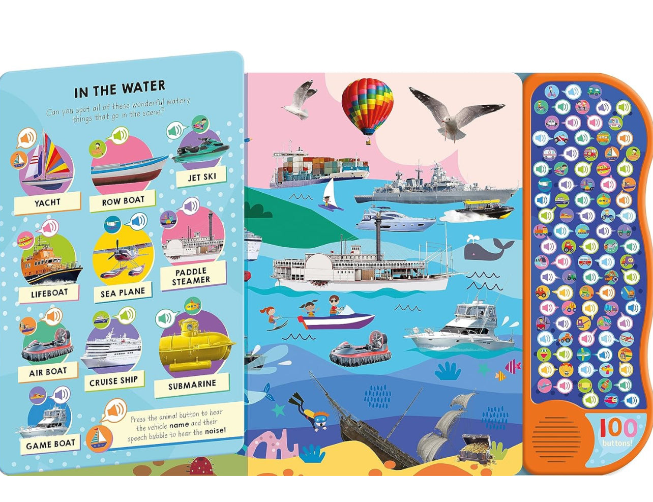 100 Button Look & Find Things That Go Words & Sounds [Hardcover]