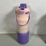 Stainless steel insulated 2 in 1 motivational bottle 1800ml
