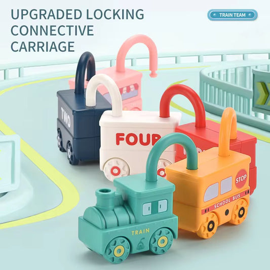 Unlock train team Pack of 6 Lock with Key Children, Montessori Toy,