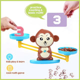 Monkey Balance Counting Toys | Cool Math Game for Kids Preschool Game | Educational Number Learning Toy, Fun Children’s Gift Kids Toy (Monkey)