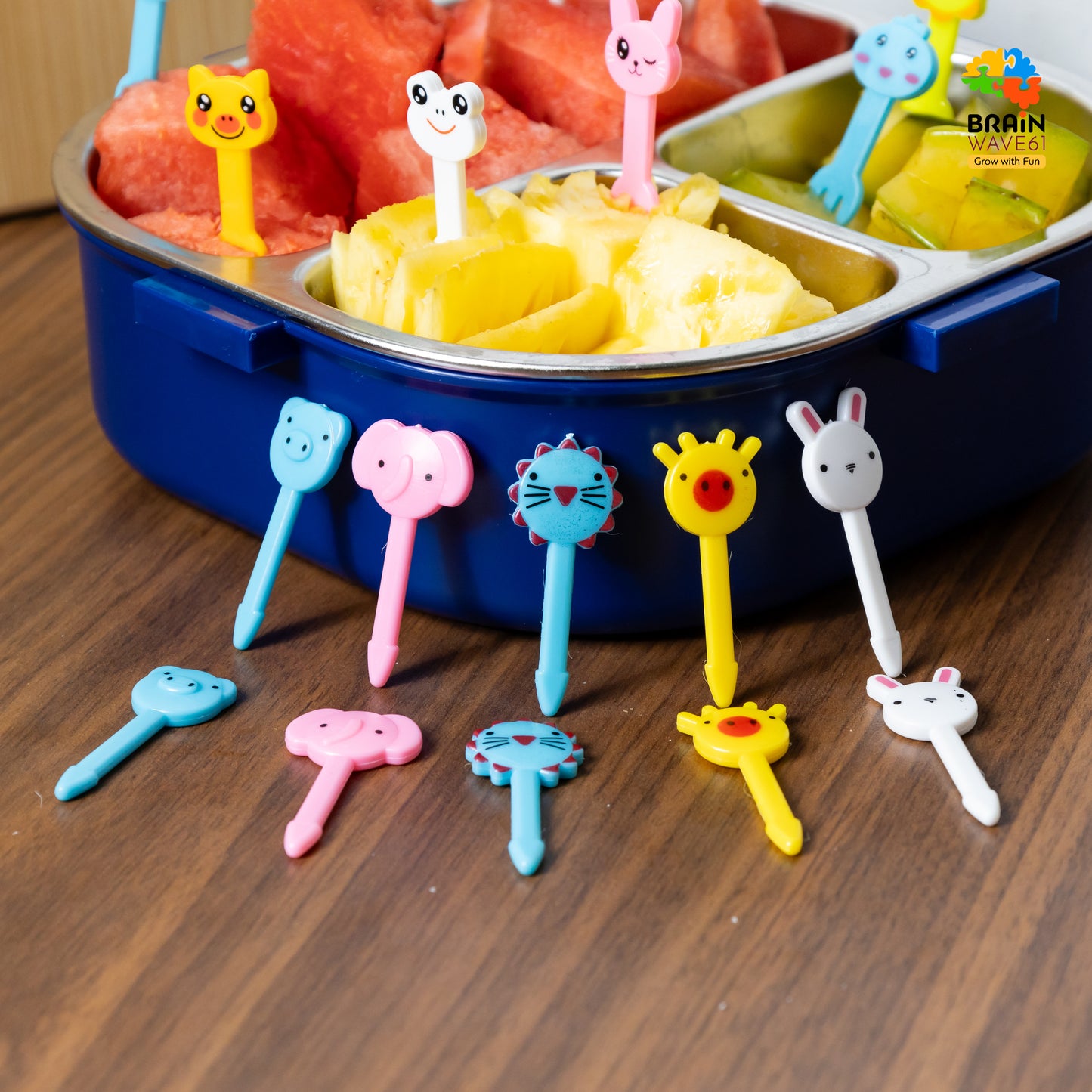 Cute Animals Food Picks Mini Cartoon Toothpick Fruit Forks for Bento Box Lunch Box Decorative