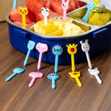 Cute Animals Food Picks Mini Cartoon Toothpick Fruit Forks for Bento Box Lunch Box Decorative