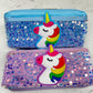 Unicorn sequence pencil pouch 2 zipper