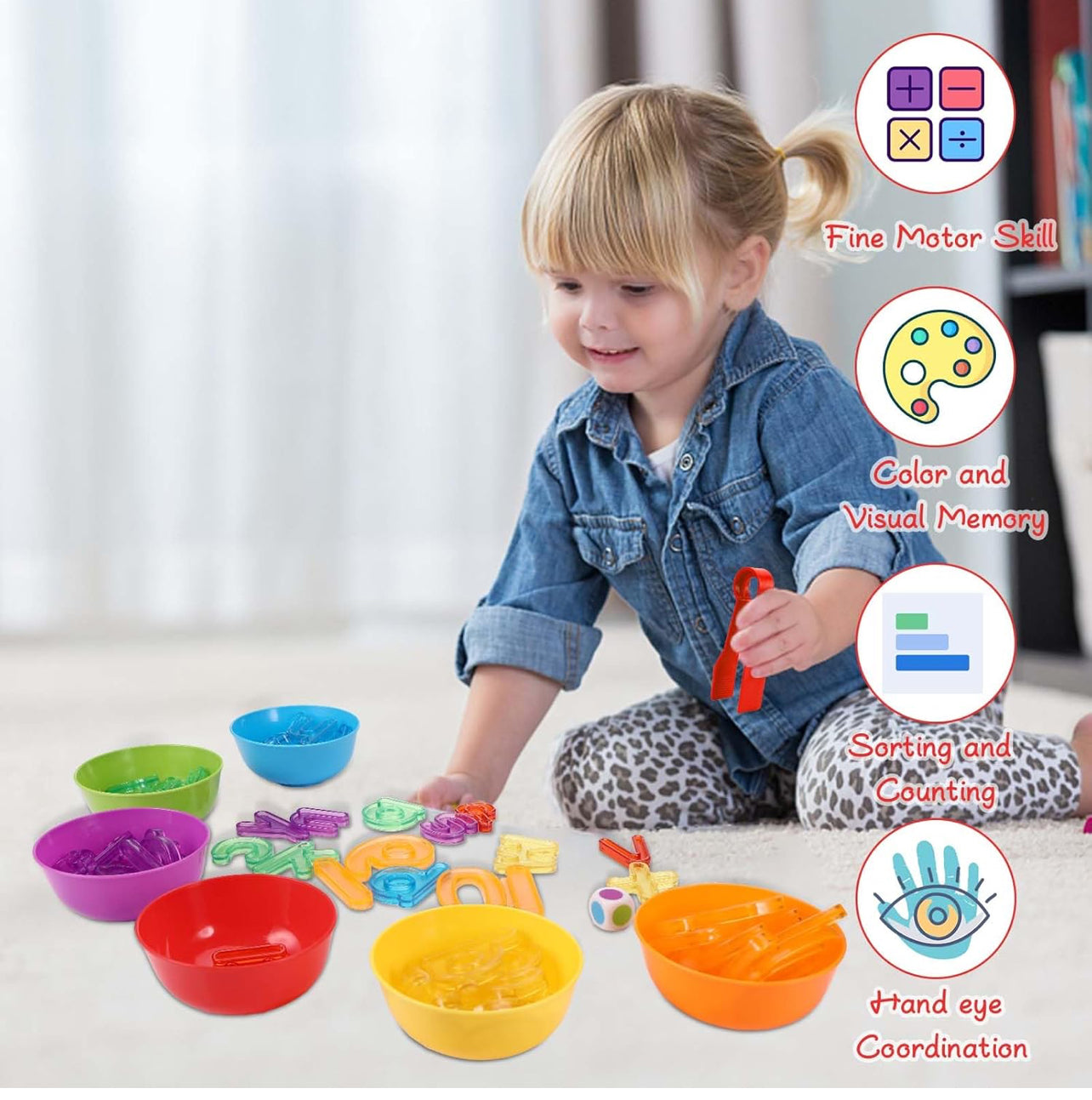 Montessori classification Counting Game Educational Games with Matching Sorting( alphabet & number)