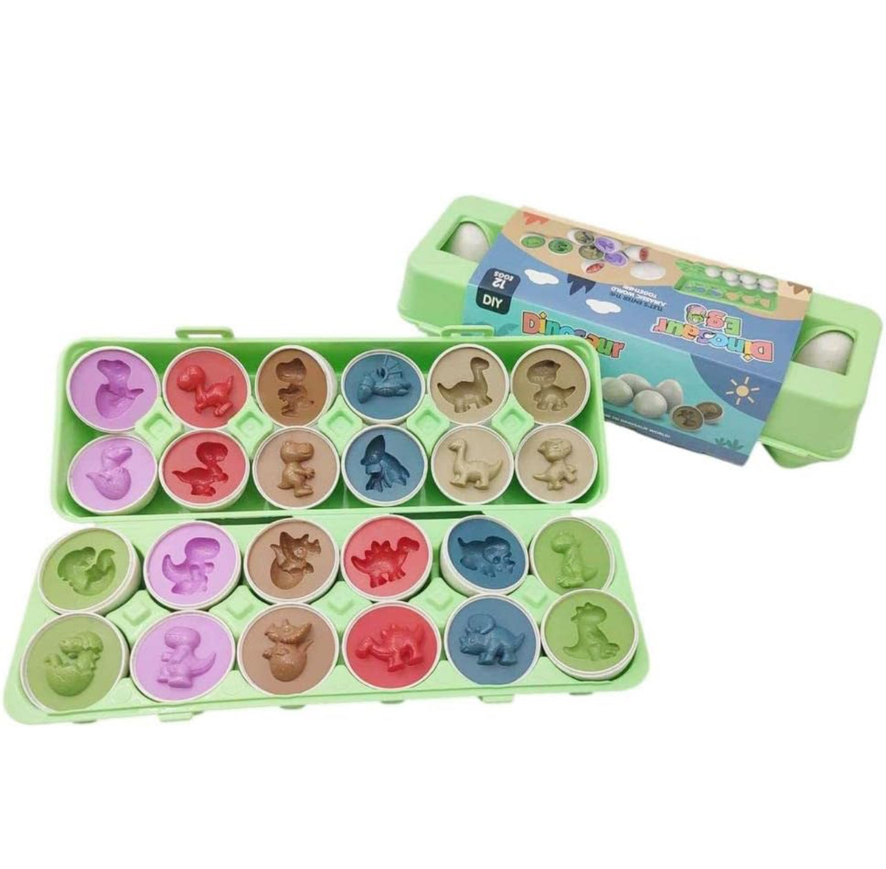 Dinosaur matching Eggs Montessori Toy 12 pcs box