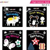 Baby's First High Contrast Book Set for Newborns Age 0-12 months (Set of 4) | Board Book | Black & White Book board books