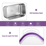 Yoo yee  3 Compartments Stainless Steel  bento Lunch Box，with Insulated Lunch Bag，Portion Control Lunch Container, On-the-Go Meal Fruit SnackPacking