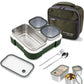 Yoo yee  3 Compartments Stainless Steel  bento Lunch Box，with Insulated Lunch Bag，Portion Control Lunch Container, On-the-Go Meal Fruit SnackPacking