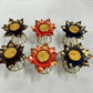 Mat finishing lotus tealight candle holder 6pcs box( 6 candles free)pp-153