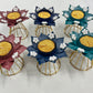 Metal lotus tealight candle holder 6pcs set ( 6 candles free)pp-98