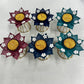 Metal lotus tealight candle holder 6pcs set ( 6 candles free)pp-98