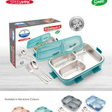 JOYO STAINLESS STEEL SPILL PROFF LUNCH BOX - BIG  3 compartment