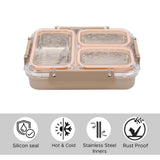 3 grid Stainless Steel Insulated  Lunch Box