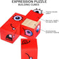 Face Changing Magic Cube Building Blocks Game Matching Expression Puzzle Toy Board Games for Family Night, Match Puzzles Geometric Educational Toys for Kids