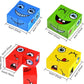 Face Changing Magic Cube Building Blocks Game Matching Expression Puzzle Toy Board Games for Family Night, Match Puzzles Geometric Educational Toys for Kids