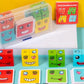 Face Changing Magic Cube Building Blocks Game Matching Expression Puzzle Toy Board Games for Family Night, Match Puzzles Geometric Educational Toys for Kids