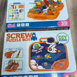 Set Of 285 Pieces 5 in 1 Creative 3D screw puzzle With A Drill, Screw Puzzle Box
